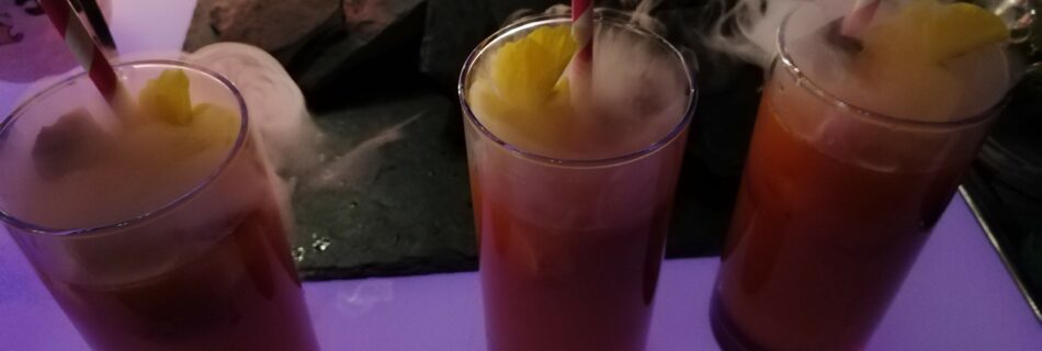 animation de cocktail moleculaire fumant